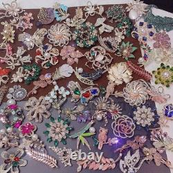 10/20 PCS Mixed Elegant Vintage Colorful Rhinestone Brooch Fashion Jewelry Gift