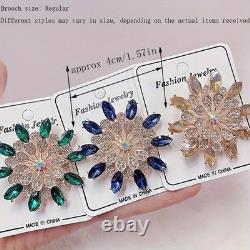 10/20 PCS Mixed Elegant Vintage Colorful Rhinestone Brooch Fashion Jewelry Gift