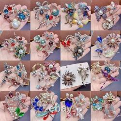 10/20 PCS Mixed Elegant Vintage Colorful Rhinestone Brooch Fashion Jewelry Gift