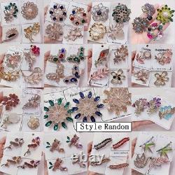 10/20 PCS Mixed Elegant Vintage Colorful Rhinestone Brooch Fashion Jewelry Gift