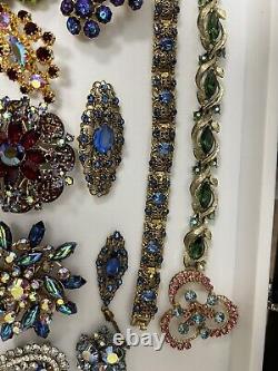 15pc VINTAGE Signed Unsigned Rhinestone Jewelry Juliana Trifari Etc