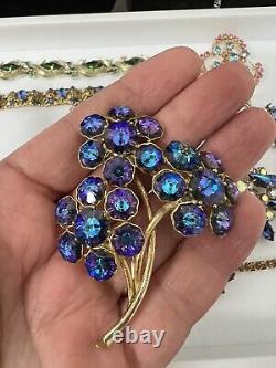 15pc VINTAGE Signed Unsigned Rhinestone Jewelry Juliana Trifari Etc