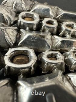 1940s Eisenberg Original Pot Metal Rhinestone Large Art Deco Dress Fur Clip 8c