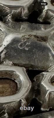 1940s Eisenberg Original Pot Metal Rhinestone Large Art Deco Dress Fur Clip 8c