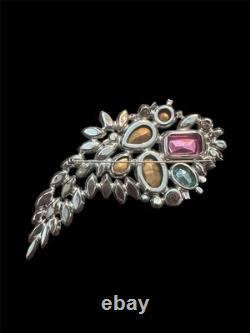 1950 Huge Vintage Pastel Fruit Salad Possibly Juliana Rhinestone Brooch Perfect