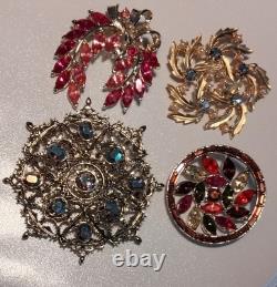 20 Rhinestone Vintage Costume Brooches SPECTACULAR