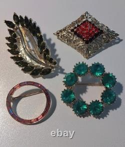 20 Rhinestone Vintage Costume Brooches SPECTACULAR