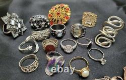 200+pc. Designer Jewelry Lot, Monet, Ciner, KJL, 925, 12KGF, St John, Swarovski