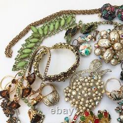 30 pc blingy rhinestone vintage jewelry lot Joan Rivers Hollycraft Givenchy