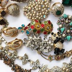 30 pc blingy rhinestone vintage jewelry lot Joan Rivers Hollycraft Givenchy