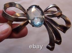 4 Large Antique Brooches/Czech Glass/Pot Metal/Vintage Little Nemo/Art Nouveau