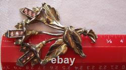 4 Large Antique Brooches/Czech Glass/Pot Metal/Vintage Little Nemo/Art Nouveau