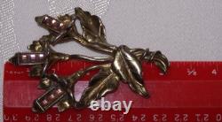 4 Large Antique Brooches/Czech Glass/Pot Metal/Vintage Little Nemo/Art Nouveau