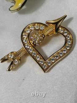 40 pc lot Vintage Antique Lot of Rhinestone 1950's 60's Brooches, & More