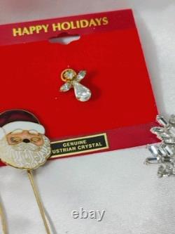 40 pc lot Vintage Antique Lot of Rhinestone 1950's 60's Brooches, & More