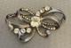 40s Vintage Signed Mazer Sterling Silver Rhinestone Brooch Early Retro Ribbon 3