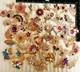 50pc Vintage Style Brooch Lot Colorful Rhinestone Floral Statement Pins