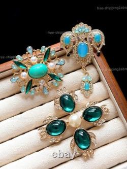 50pcs Vintage Brooches Bulk Lot Mix Enamel Crystal Pearl Retro Pins Resale Gift