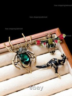 50pcs Vintage Brooches Bulk Lot Mix Enamel Crystal Pearl Retro Pins Resale Gift