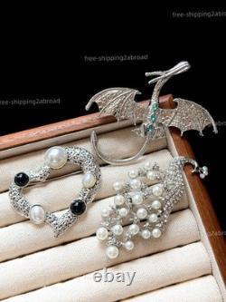 50pcs Vintage Brooches Bulk Lot Mix Enamel Crystal Pearl Retro Pins Resale Gift