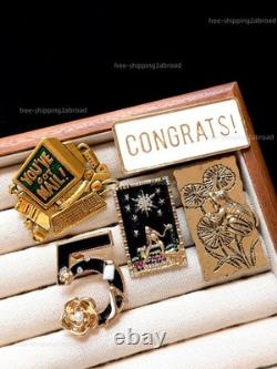 50pcs Vintage Brooches Bulk Lot Mix Enamel Crystal Pearl Retro Pins Resale Gift