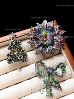 50pcs Vintage Brooches Bulk Lot Mix Enamel Crystal Pearl Retro Pins Resale Gift