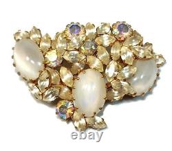 A Schofel Austria Mid-century Vintage Rhinestone Brooch