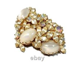 A Schofel Austria Mid-century Vintage Rhinestone Brooch