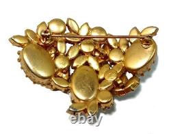 A Schofel Austria Mid-century Vintage Rhinestone Brooch