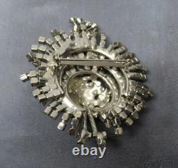 AMAZING Vintage Alice Caviness MCM Rhinestone Peacock Brooch 2.5