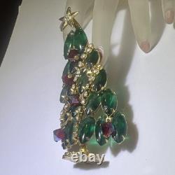 Amazing Very Rare 3D Christmas Tree w Stand Jelly Belly Brooch Juliana
