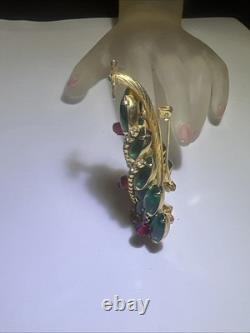 Amazing Very Rare 3D Christmas Tree w Stand Jelly Belly Brooch Juliana