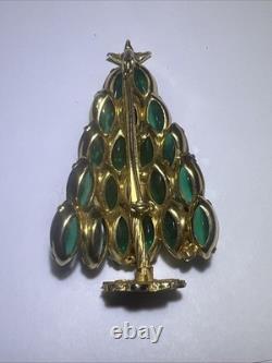 Amazing Very Rare 3D Christmas Tree w Stand Jelly Belly Brooch Juliana