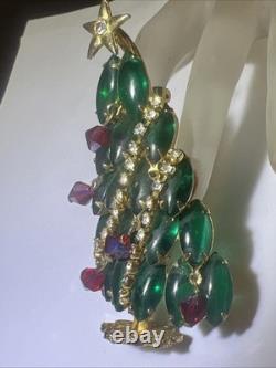 Amazing Very Rare 3D Christmas Tree w Stand Jelly Belly Brooch Juliana