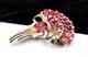 Amazing Vintage Extra Large Pink Baguette Art Deco Rhinestone Brooch 3-3/8