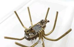 Antique or Vintage Large Spider w Paste Stones Rhinestones Brooch Pin