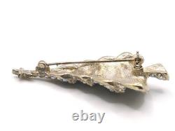 Aurora Borealis LIA Christmas Tree Vintage Rhinestone Brooch Book Piece