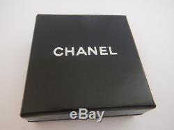 Authentic Chanel CC Logo Crystal Rhinestone Vintage 174 Gold Brooch withbox