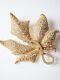 Authentic Christian Dior Gorgeous Massive Leaf Brooch Pin Rhinestones Vintage