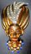 BOOK PIECE! African Head Dress Figural Rhinestone Vintage Pin Brooch