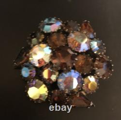 Beautiful Lot Large AB & Rhinestone Brooches Vintage Jewelry Preowned (lot B7)