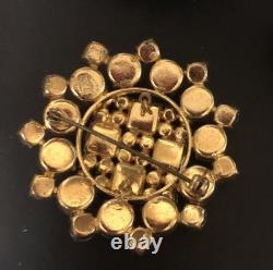 Beautiful Lot Large AB & Rhinestone Brooches Vintage Jewelry Preowned (lot B7)