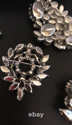 Beautiful Lot Large AB & Rhinestone Brooches Vintage Jewelry Preowned (lot B7)