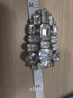 Big EISENBERG ORIGINAL 1930s SWAROVSKI crystal Dress/Fur Clip