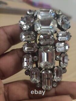 Big EISENBERG ORIGINAL 1930s SWAROVSKI crystal Dress/Fur Clip