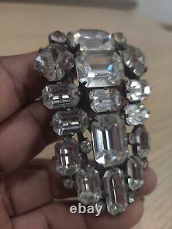 Big EISENBERG ORIGINAL 1930s SWAROVSKI crystal Dress/Fur Clip