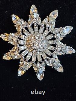 Bogoff Rhinestone Brooch Vtg