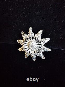 Bogoff Rhinestone Brooch Vtg