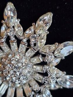 Bogoff Rhinestone Brooch Vtg