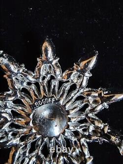 Bogoff Rhinestone Brooch Vtg